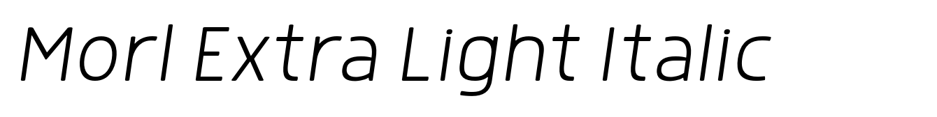 Morl Extra Light Italic